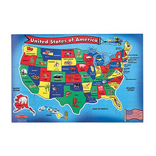 Load image into Gallery viewer, Melissa &amp; Doug USA Map Floor Puzzle (51 pcs, 2 x 3 feet)
