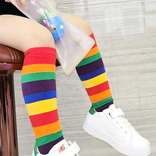 Load image into Gallery viewer, BGFKS Little Girls Tutu Outfit,Layered Ballet Tulle Rainbow Tutu Skirt with Hairbow and Long Stockings
