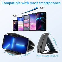Load image into Gallery viewer, Dash Phone Holder for Car, APPS2Car Dashboard Phone Holder with Sticky Suction Cup &amp; 3M Tape, Anti-Slip GPS Car Mount Compatible with iPhone 13 12 Samsung LG Android 3-7 Inch Smartphones, GPS Devices
