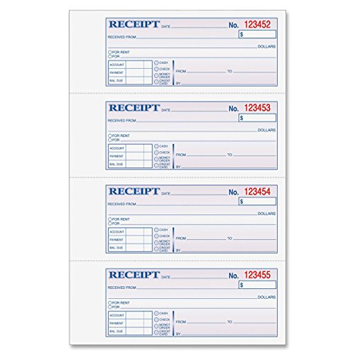 Load image into Gallery viewer, Adams Money and Rent Receipt Book, 3-Part, Carbonless, White/Canary/Pink,7 5/8" x 10 7/8", 100 Sets per Book, Pack Of 3