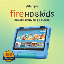 Load image into Gallery viewer, Amazon Fire HD 8 Kids tablet, 8" HD display, ages 3-7, includes 2-year worry-free guarantee, Kid-Proof Case, 32 GB, (2022 release), Blue

