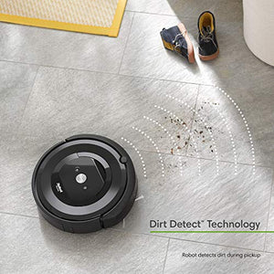iRobot Roomba E5 (5150) Robot Vacuum - Wi-Fi Connected, Works with Alexa, Ideal for Pet Hair, Carpets, Hard, Self-Charging Robotic Vacuum, Black