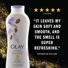 Load image into Gallery viewer, Body Wash for Women by Olay, Daily Moisture with Almond Milk Body Wash, 22 oz, (4 Count)
