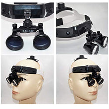 Load image into Gallery viewer, Rong-- 3.5X 420Mm Double Eye Loupe Optical Magnifying Glass Dental Surgery Headband Magnifier Suitable for Stomatology Otolaryngology Cosmetic and Plastic Surgery
