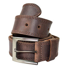 Load image into Gallery viewer, Hide &amp; Drink, Men's Two Row Stitch Leather Belt Handmade :: Bourbon Brown (Size 42)
