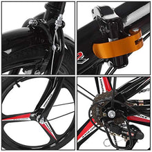 Load image into Gallery viewer, HUUH Folding Bikes for Adults,20" 7 Speed City Folding Compact Bike Bicycle Urban Commuter【Ship from USA】 (Black)
