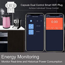 Load image into Gallery viewer, Smart Plugs That Work with Alexa, Google Home Assistant &amp; IFTTT, Dual Sockets 2.4G WiFi Outlet Compatible with Avatar Controls, Smart Life &amp; Tuya APP - Energy Monitoring, Timer, Group Remote Control

