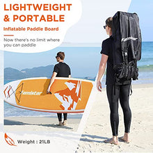 Load image into Gallery viewer, 10’10”x30”x6”, 308lbs Capacity, All-around Inflatable Stand Up Paddle Board - Stable, Versatile, Durable and Lightweight SUP for All Skill Levels, Paddleboard Accessories &amp; Carry Bag Included (Orange)
