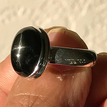 Load image into Gallery viewer, Genuine Black Star Diopside 925 Sterling Silver Engagement Ring Size 7.25, 7.75, 8, 8.5
