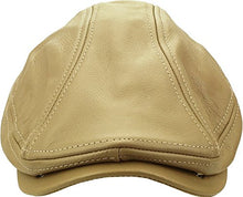 Load image into Gallery viewer, KBL-108 DBR L/XL Genuine Leather Ascot Ivy Newsboy Hat
