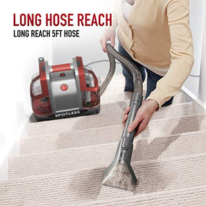 Hoover Spotless Portable Carpet & Upholstery Spot Cleaner, FH11300PC, Red