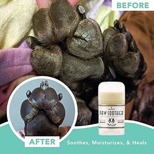 Natural Dog Company Paw Soother Stick (2 oz) | Natural, Organic, Healing Paw Pad Balm for Pets | Sooths Dry, Cracked, and Rough Paws | Vet-Approved Convenient Moisturizing Travel Stick