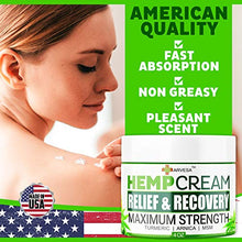 Load image into Gallery viewer, Hemp Cream - 3,500,000 - Relieve Muscle, Joint, Foot &amp; Back with Hemp + Turmeric + Arnica | Natural Hemp Oil Extract Gel - Made in USA - 4oz
