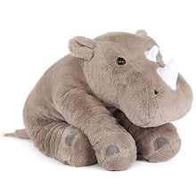 Load image into Gallery viewer, Tezituor 24 Inches Rhino Stuffed Animals - Big Rhino Plush Toy Cute Soft Gift for Boy Girl Kids, Gray
