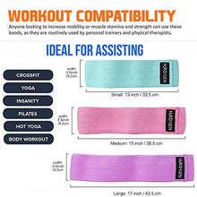 Load image into Gallery viewer, Hurdilen Resistance Bands Loop Exercise Bands,Workout Bands Hip Bands Wide Resistance Bands Hip Resistance Band for Legs and Butt,Activate Glutes and Thigh (Pink,Green,Purple)
