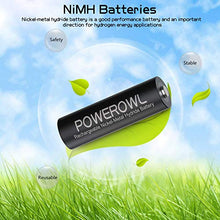 Load image into Gallery viewer, Rechargeable AA Batteries with Charger, POWEROWL 8 Pack of 2800mAh High Capacity Low Self Discharge Ni-MH Double A Batteries with Smart 8 Bay Battery Charger (USB Fast Charging, Independent Slot)
