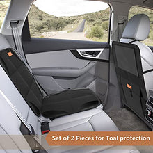 Load image into Gallery viewer, Smart eLf Car Seat Protector + Backseat Car Organizer Kick Mat, Large &amp; Waterproof 600D Fabric Child Auto CarSeat Protectors Saver for Baby Sit with Storage Pockets for Leather and Fabric Car Seat
