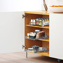 Load image into Gallery viewer, Pull Out Cabinet Organizer, Tksrn Heavy Duty Slide Out Pantry Shelves Sliding Drawer Storage For Kitchen, Bathroom, Home, 12.4&quot; W x 16.5&quot; D, Wire Frame, Chrome Finish
