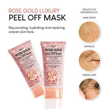 Load image into Gallery viewer, AZURE Rose Gold Luxury Sparkling Hydrating Peel Off Face Mask – Anti Aging, Toning &amp; Rejuvenating | Removes Blackheads, Dirt &amp; Oils | Reduces Wrinkles, Fine Lines &amp; Acne Scars | Made in Korea - 150mL
