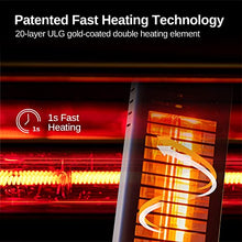 Load image into Gallery viewer, EAST OAK Patio Heater for Commercial Use, 4000W Wall Mounted Infrared Heater, Outdoor Heaters for Patio for Large Area, IP65 Waterproof Electric Heater Fast Heating with Remote Control, 240V Black

