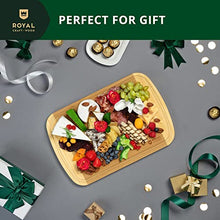 Load image into Gallery viewer, Extra Large Cutting Board - Bamboo Cutting Boards for Kitchen, Wood Chopping Boards with Juice Groove, Wooden Cutting Board for Vegetables, Fruit and Cheese | Charcuterie Serving Tray (L, 15&quot; x 10&quot;)
