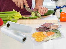 Load image into Gallery viewer, GERYON Vacuum Sealer Rolls, Vacuum Sealer Bags for Food Saver Storage, 2 Pack 8" x 16'
