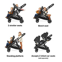 Load image into Gallery viewer, Graco Ready2Grow LX 2.0 Double Stroller Features Bench Seat and Standing Platform Options, Gotham
