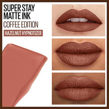 Load image into Gallery viewer, Maybelline New York SuperStay Matte Ink Liquid Lipstick, Coffee Edition, Hazelnut Hypnotizer, 0.17 Ounce
