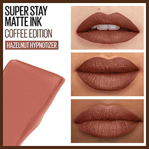 Maybelline New York SuperStay Matte Ink Liquid Lipstick, Coffee Edition, Hazelnut Hypnotizer, 0.17 Ounce