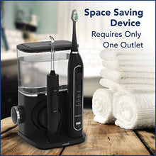 Load image into Gallery viewer, Waterpik CC-01 Complete Care 9.0 Sonic Electric Toothbrush + Water Flosser, Black, Medium
