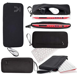 Vilros Neoprene Case/Sleeve for Raspberry Pi 400 with Accessory Storage Pocket (Black)