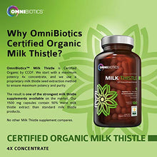 Load image into Gallery viewer, Organic Milk Thistle Capsules, 1500mg 4X Concentrated Extract with Silymarin is The Strongest Milk Thistle Supplement Available. Great for Liver Cleanse &amp; Detox! 120 Vegetarian Capsules

