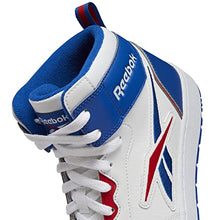 Load image into Gallery viewer, Reebok Unisex Resonator Mid Basketball Shoe, White/Vector Blue/Vector Red, 10.5 US Men
