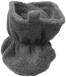 Hudson Baby Unisex Cozy Fleece Booties, Dark Gray, 6-12 Months