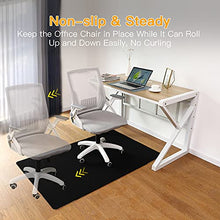 Load image into Gallery viewer, Office Chair Mat for Hardwood &amp; Tile Floor, 55"x35" Computer Gaming Rolling Chair Mat, Under Desk Low-Pile Rug, Large Anti-Slip Floor Protector for Home Ofiice (Black)
