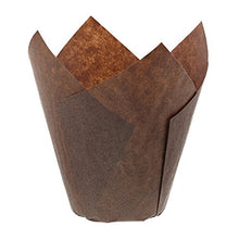 Load image into Gallery viewer, Royal Brown Tulip Style Baking Cups, Large, Sleeve of 200
