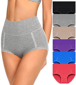 High Waisted Underwear For Women Cotton C Section Postpartum Essentials Stretch Panties Soft Breathable Maternity Tummy Control Briefs for Ladies (Multipack,Medium)