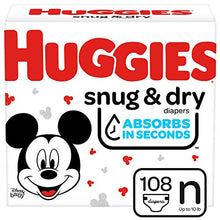 Load image into Gallery viewer, Huggies Snug &amp; Dry Baby Diapers, Size Newborn, 108 Ct
