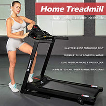 Load image into Gallery viewer, ADVENOR Treadmill Motorized Treadmills 2.5 HP Electric Running Machine Folding Exercise Incline Fitness Indoor (Black)
