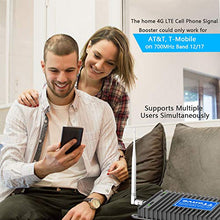 Load image into Gallery viewer, Cell Phone Signal Booster for AT&amp;T T-Mobile 700MHz 4G LTE Band 12/17 Mobile Signal Repeater Amplifier Antenna Kits for Home and Office Improve 4G LTE Data Rates, Supports Volte
