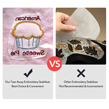Load image into Gallery viewer, Tear Away Stabilizer for Embroidery Backing 10"x12" - 100 Precut Sheets, Seneme Medium 1.8oz Embroidery Stabilizers - Tearway Embroidery Stabilizer for Machine and Hand Sewing - Fits 5"x7" Hoops
