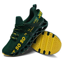 Load image into Gallery viewer, JSLEAP Sneakers Men Fashion Casual Monochrome Running Sports Slip Shock Absorption Running Walking Shoes Dark Green,US 11
