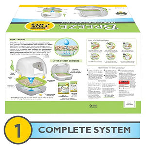 Purina Tidy Cats Hooded Litter Box System, BREEZE Hooded System Starter Kit Litter Box, Litter Pellets & Pads, 10.37 lb (00070230168689)