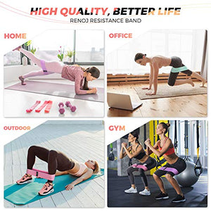 Renoj Booty Bands, Exercise Bands for Legs and Butt, Resistance Bands Set【3 Levels】