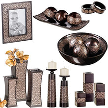 Load image into Gallery viewer, Decorative Brown Vases for Decor Centerpieces - Set of 3 Flower Vases Ideal Home Decor, Dining and Living Room Table Centerpiece, Table Decor, Bookshelf, Mantle and Entryway, Gift Boxed(Dublin)
