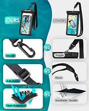 Load image into Gallery viewer, Universal Waterproof Case,Hiearcool Waterproof Phone Pouch Compatible for iPhone 13 12 11 Pro Max XS Max Samsung Galaxy s10 Google Up to 7.0&quot;, IPX8 Cellphone Dry Bag for Vacation-2 Pack
