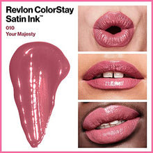 Load image into Gallery viewer, Revlon ColorStay Satin Ink Liquid Lipstick, Longwear Rich Lip Colors, Formulated with Black Currant Seed Oil, 010 Your Majesty, 0.17 fl. oz.
