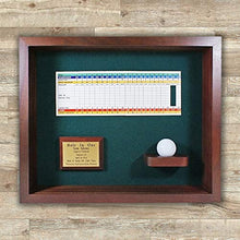 Load image into Gallery viewer, Eureka Golf Products Hole in One Ball &amp; Scorecard or Photo Shadowbox Display-Free Engraved Plate
