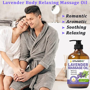 Massage Oil for Massage Therapy Kit,Ginger Oil Lymphatic Drainage-Arnica Sore Muscle Oil Massage &Lavender Oil Relaxing Massage Oils,Massage Kit With Massage Roller Ball Valentines Gifts for Men Women
