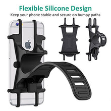 Load image into Gallery viewer, Bike Mount, Universal Bicycle Phone Holder, Adjustable Silicone Handlebar Mount Compatible with iPhone 11 Pro Max/8/7/6 Plus, Samsung S9/S8 Plus 4.5"-6.0", Ideal for Mountain Bikes and Motorcycle
